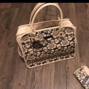 Skull and Flower loungefly Satchel